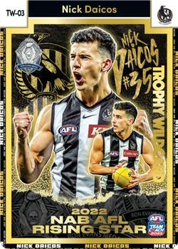 2023 AFL TeamCoach - Trophy Wildcard - Gold #TW-03 Nick Daicos Front